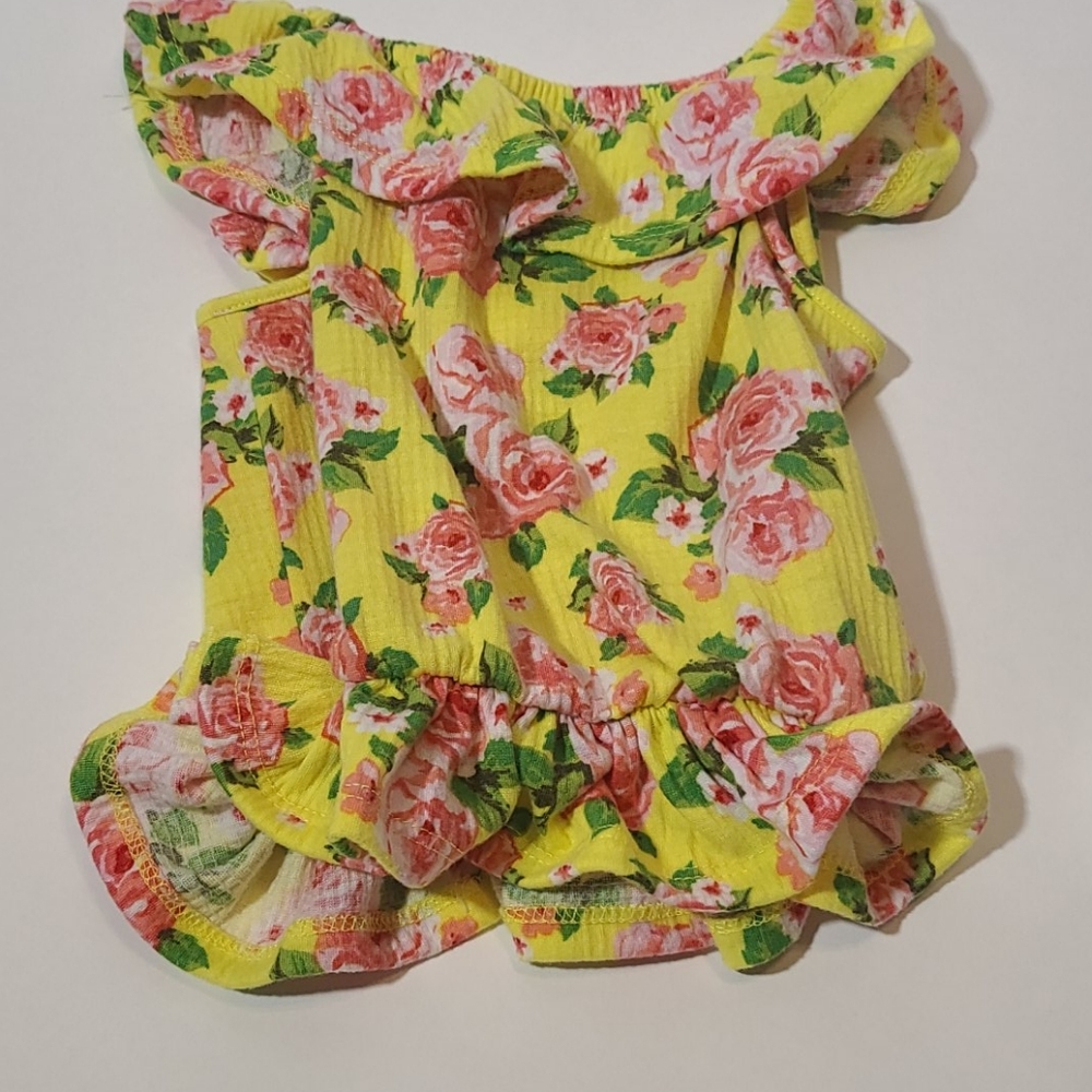 Yellow floral top with matching headband 💛 - Picture 5 of 9
